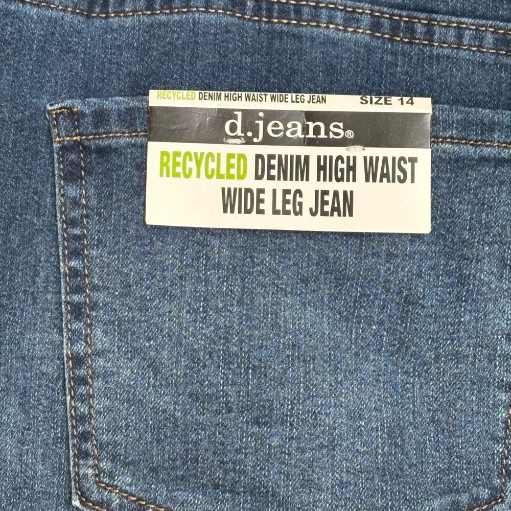 NWT d. Jeans Blue Wide-Leg Denim Jeans - Picture 8 of 10